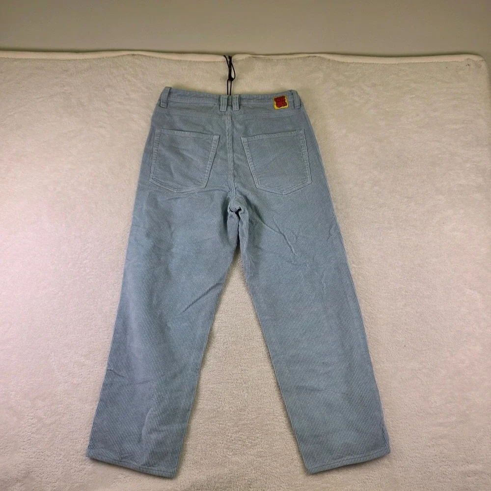 Empyre Mens 30 Light Blue Corduroy Loose Fit Skate Pants Wide Wale Straight Leg
